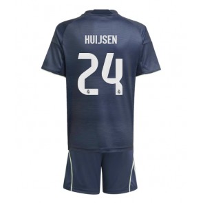 Lacne Dětský Futbalové dres Real Madrid Dean Huijsen #24 2025-26 Krátky Rukáv - Preč (+ trenírky)